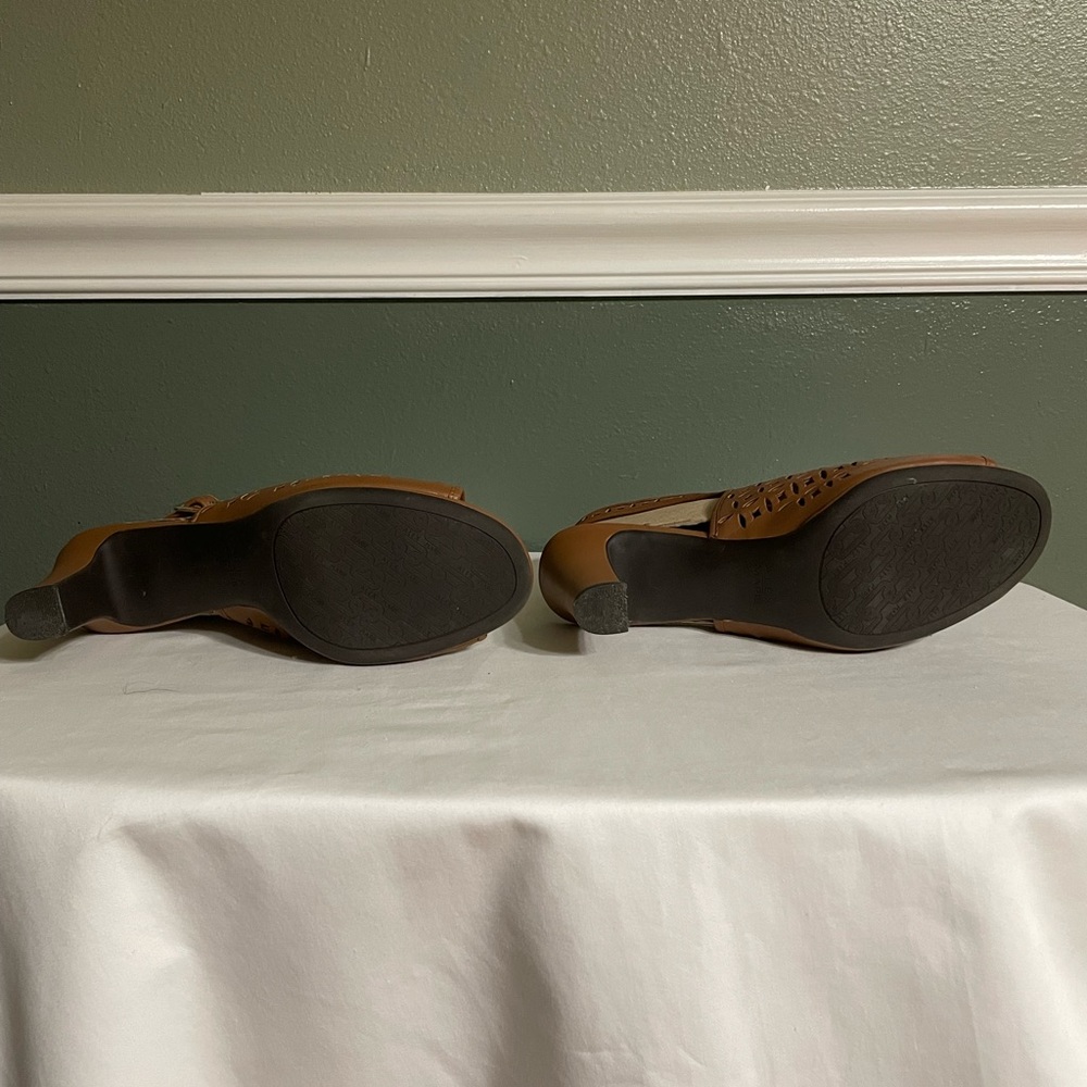 Alex Marie Taupe Open Toe Netted Heel - image 4